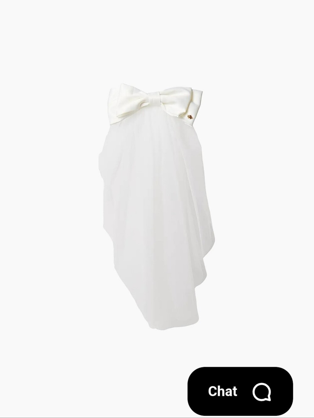 NWT Lele Sadoughi Priscilla Silk Blend Bow Veil – Ivory